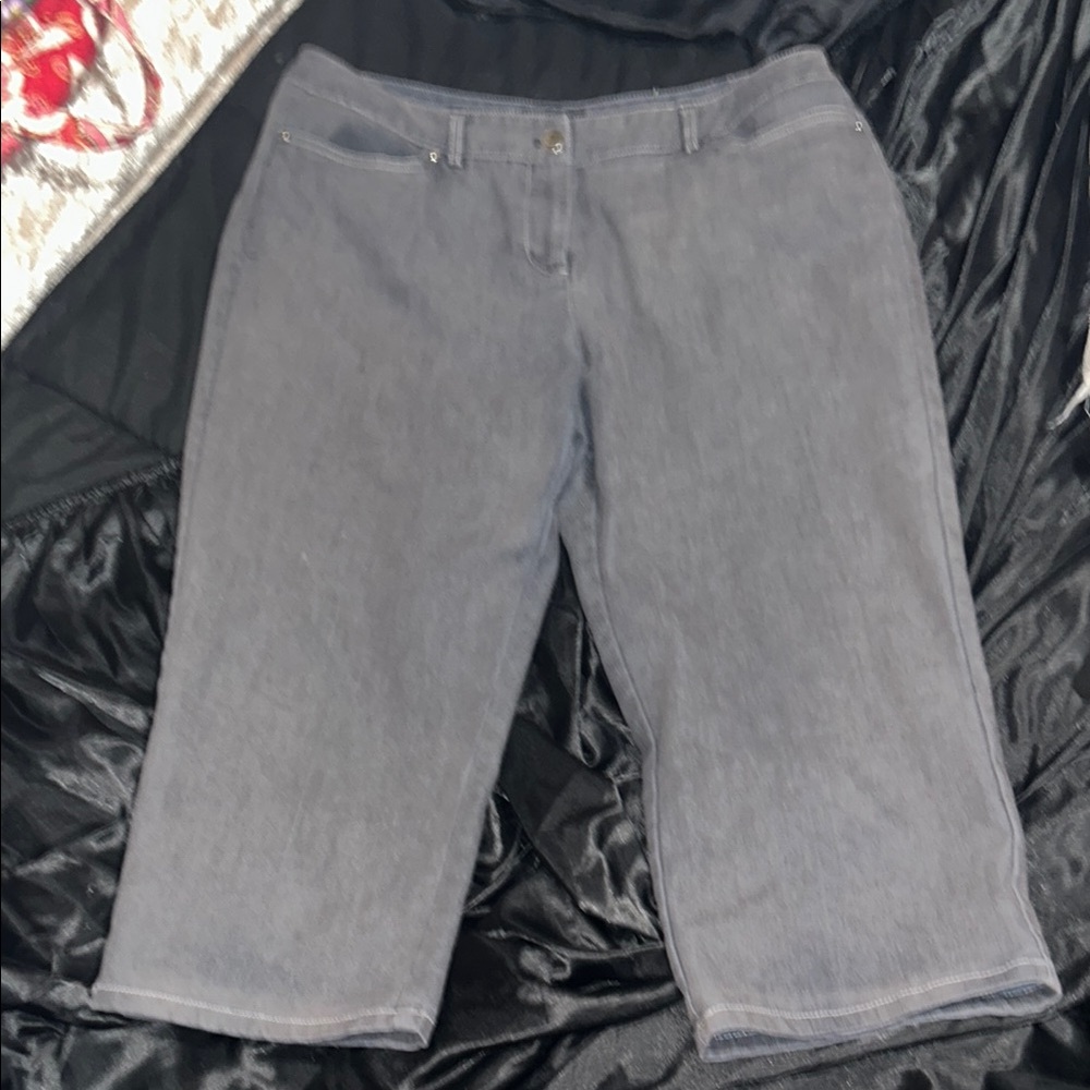 New York Clothing Co Gray Capri Pants (Like new)